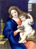 The Virgin of the Grape by French artist Pierre Mignard, version2 (one of the webmistress' personal favorites)