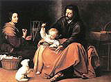 The Holy Family with a bird by Murillo