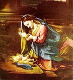 Virgin Adoring the Child by Correggio